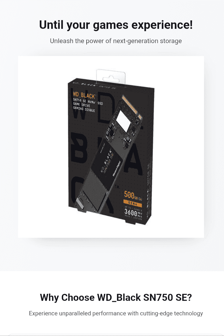 ويسترن ديجيتال SSD 500Gb للالعاب